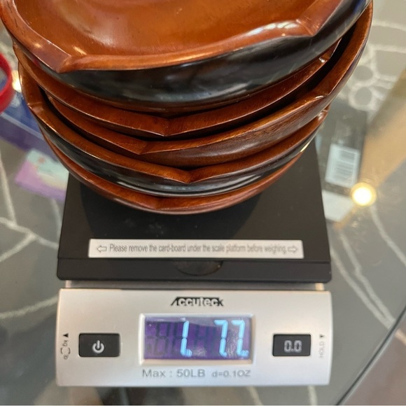 LOT of 5 Mahogany Wood bowl - Picture 9 of 9